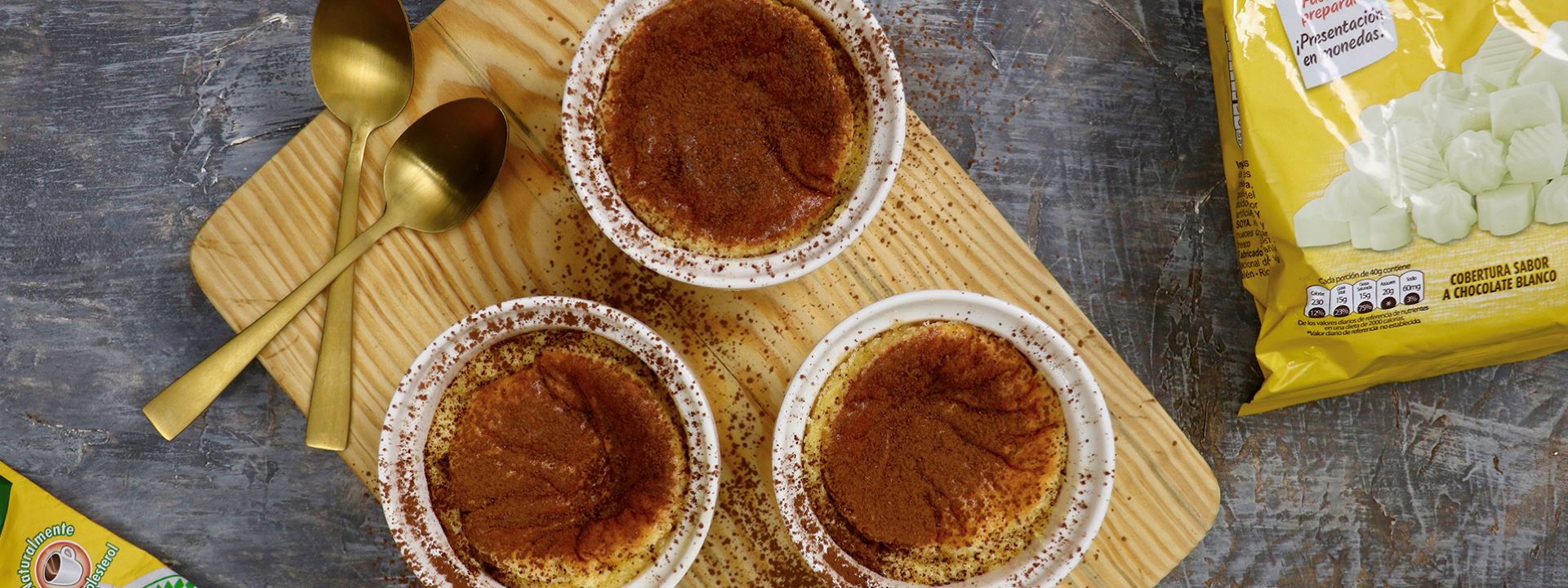 SOUFFLÉ DE CHOCOLATE BLANCO