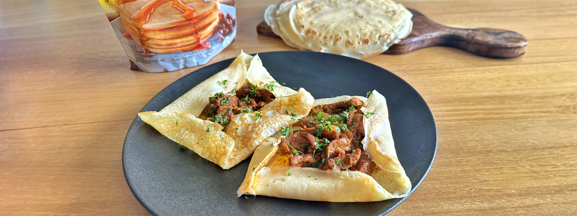 CREPES CON CARNE