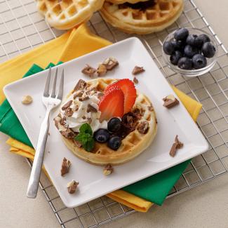 WAFFLES CON CENTRO DE CHOCOLATE