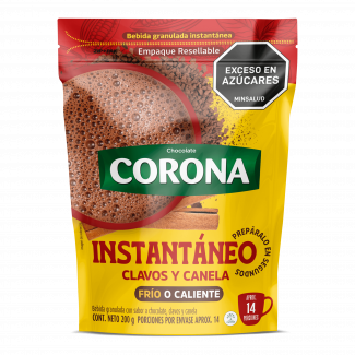 Chocolate Corona Instantáneo Clavos y Canela